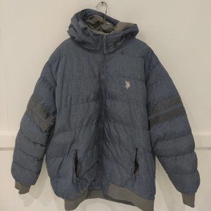 NWD US Polo Assn Men's Midweight Puffer Jacket Size 3X Blue $90 CC068